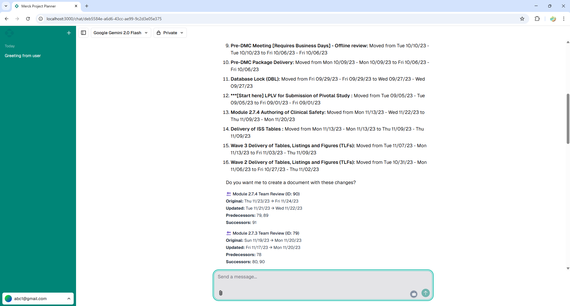 Merck Project Detail