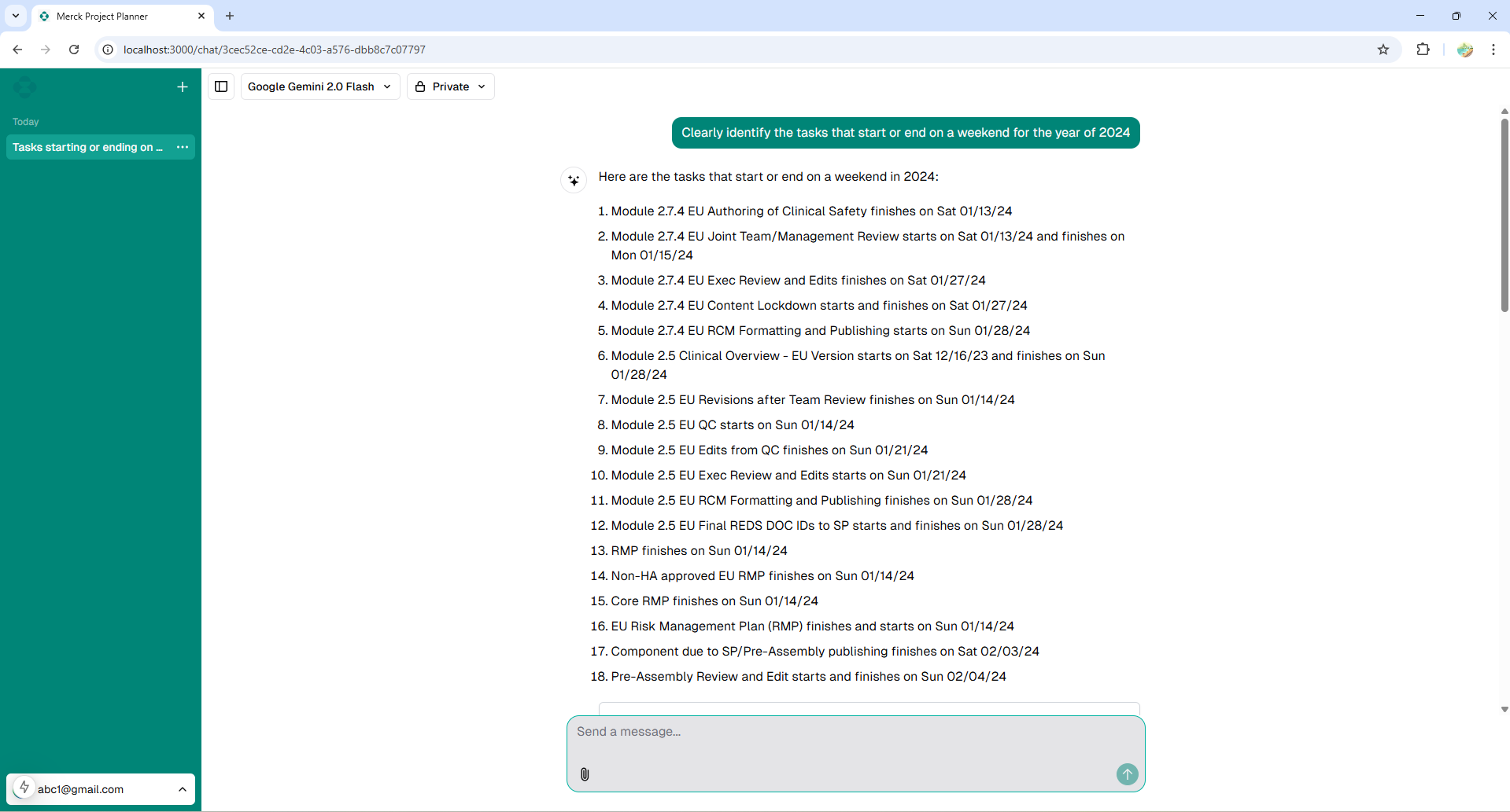 Merck Project Detail
