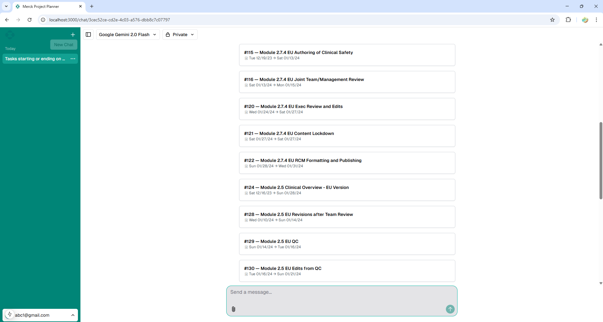 Merck Project Detail