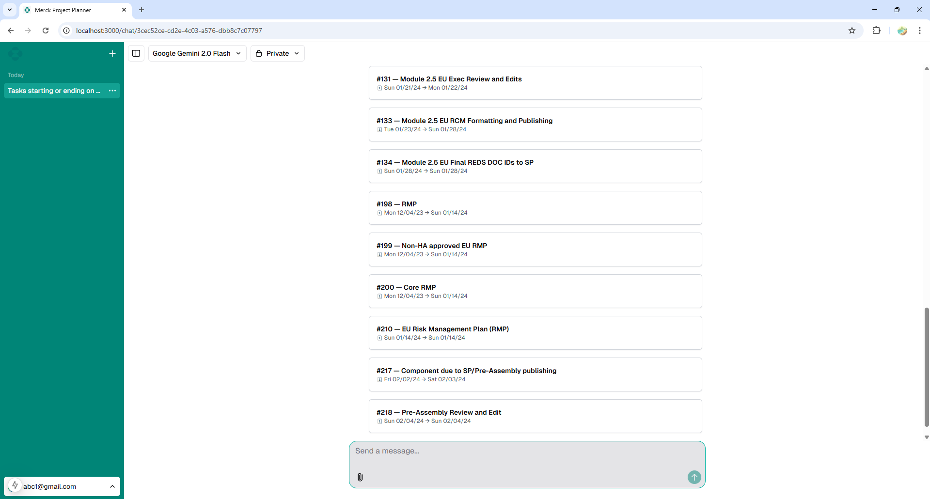 Merck Project Detail