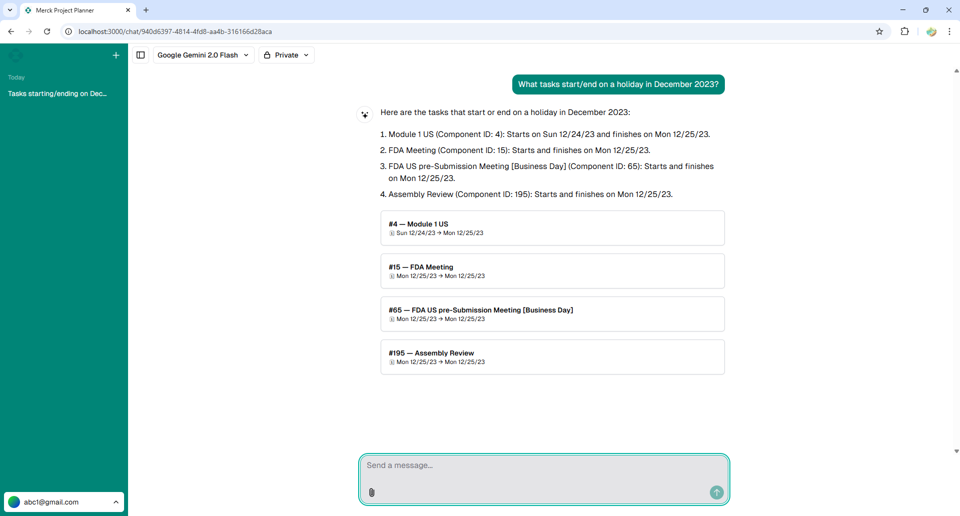 Merck Project Detail