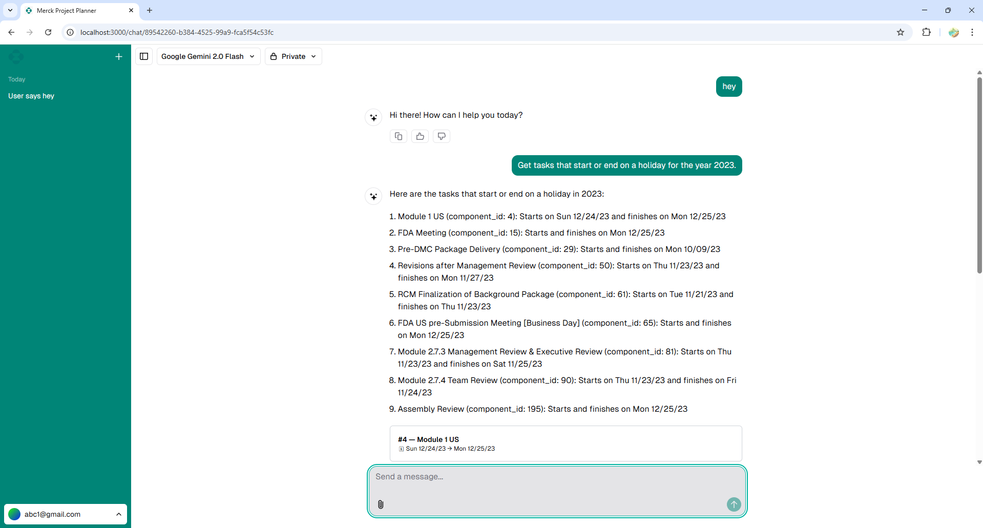 Merck Project Detail