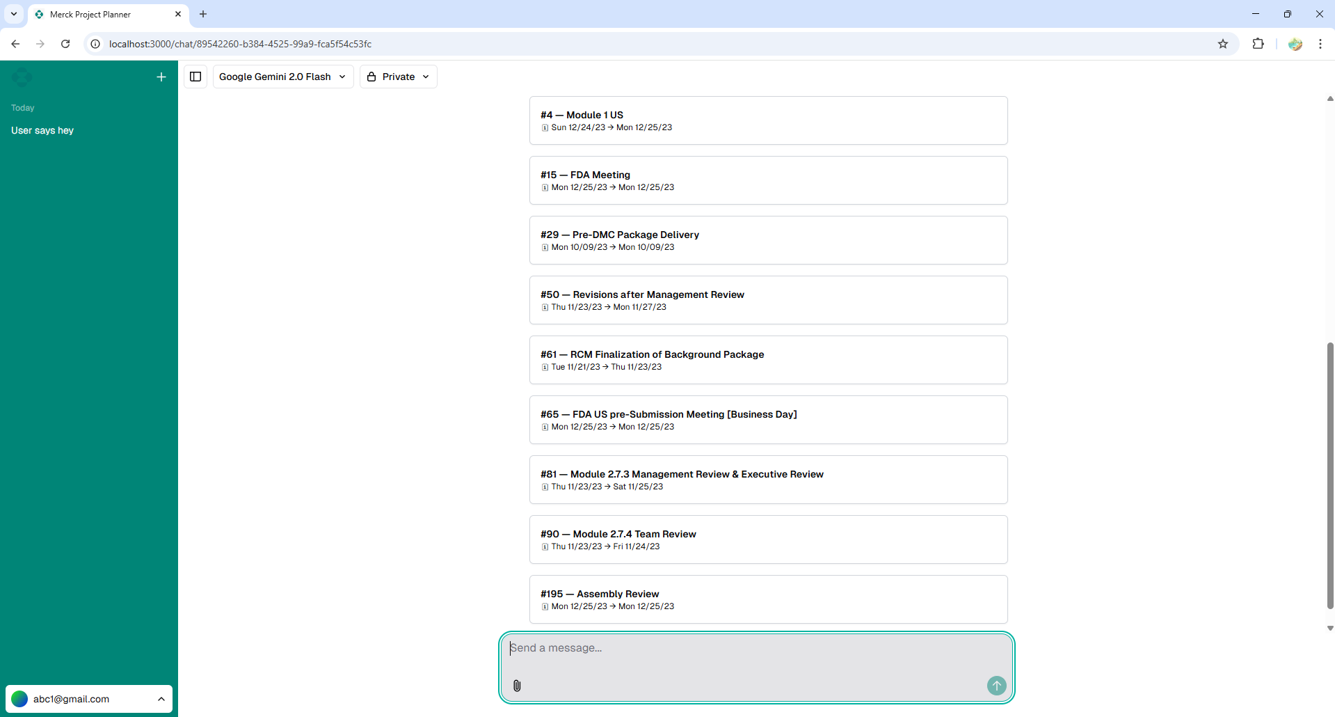 Merck Project Detail