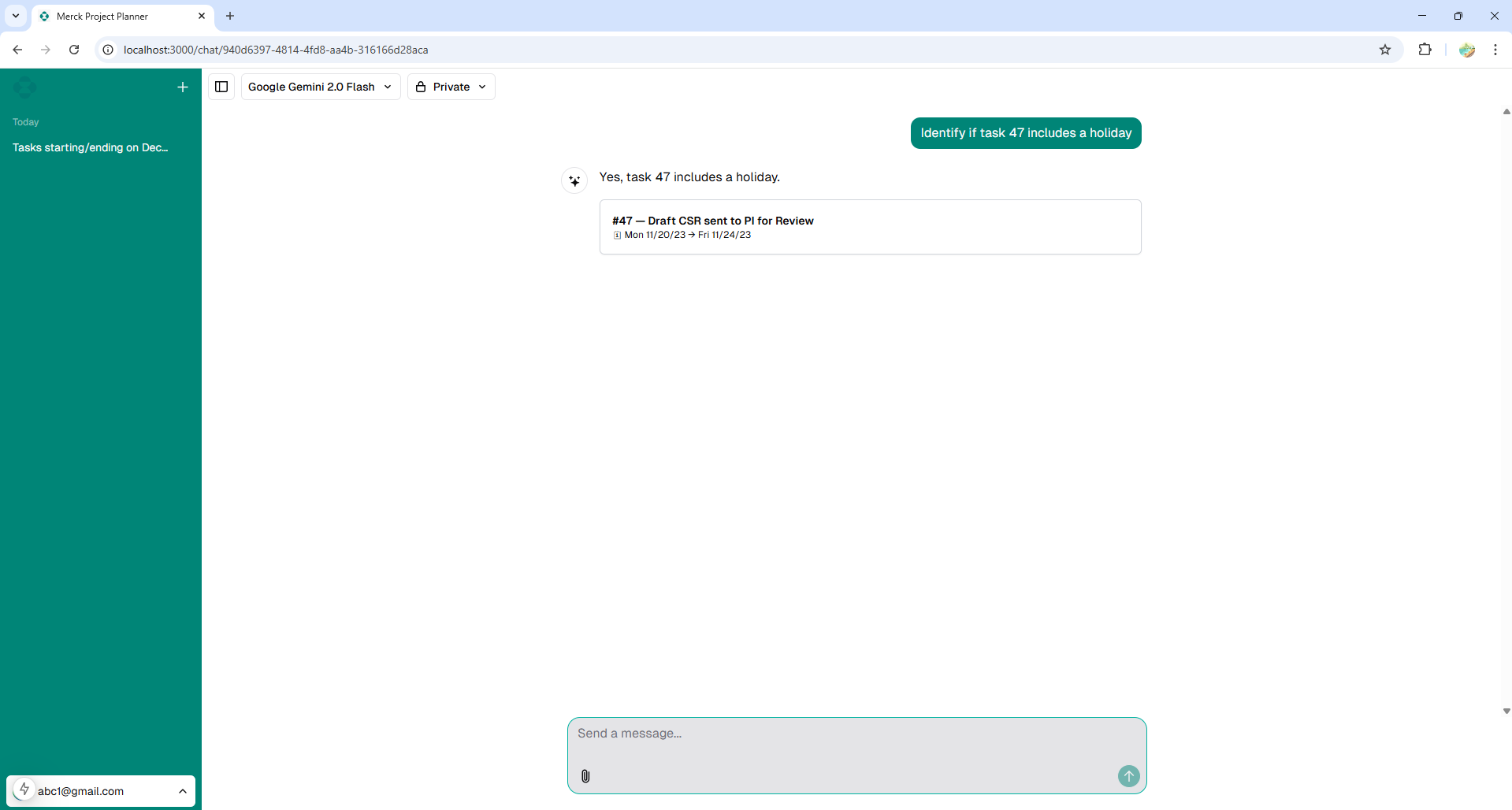 Merck Project Detail