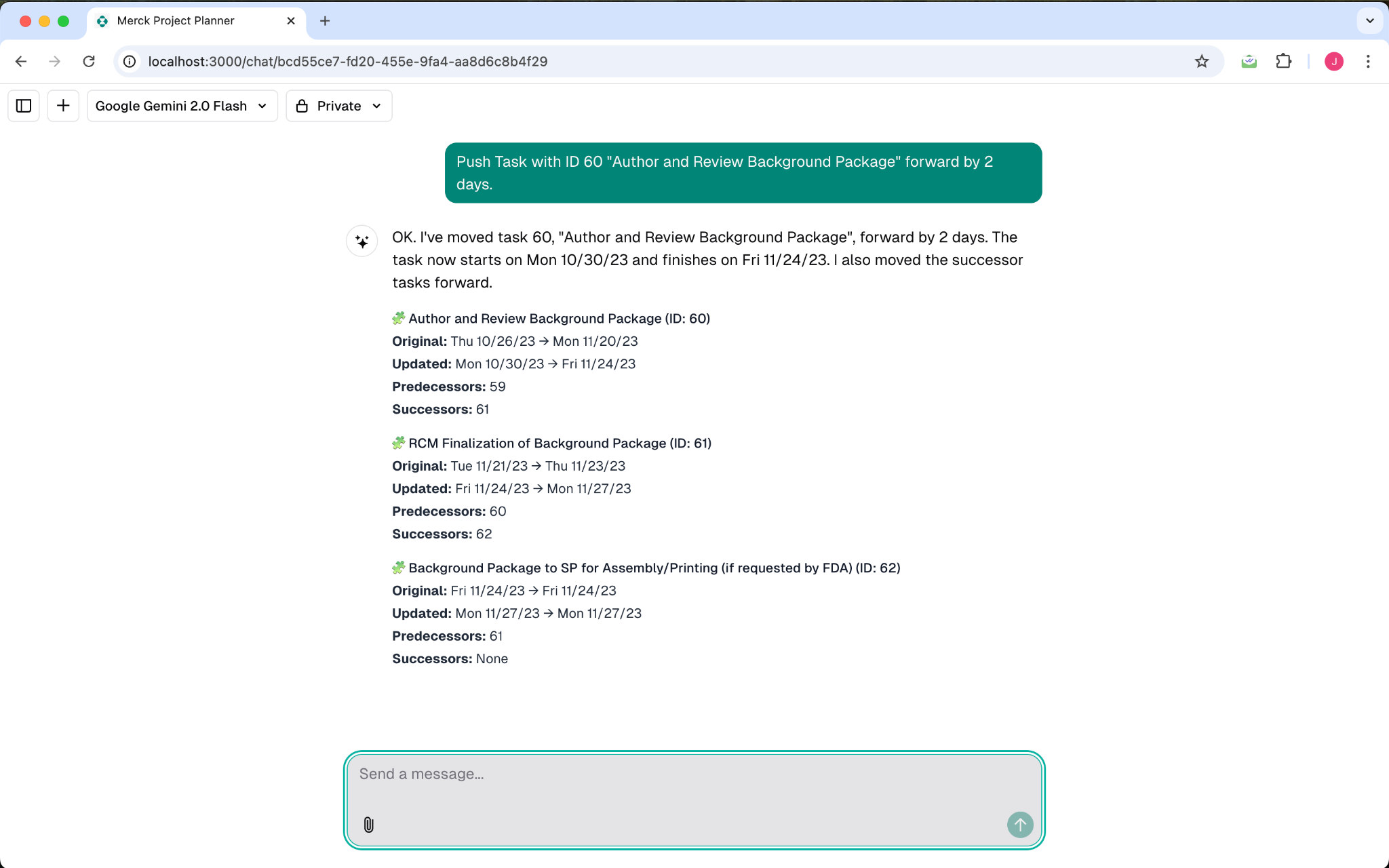 Merck Project Detail