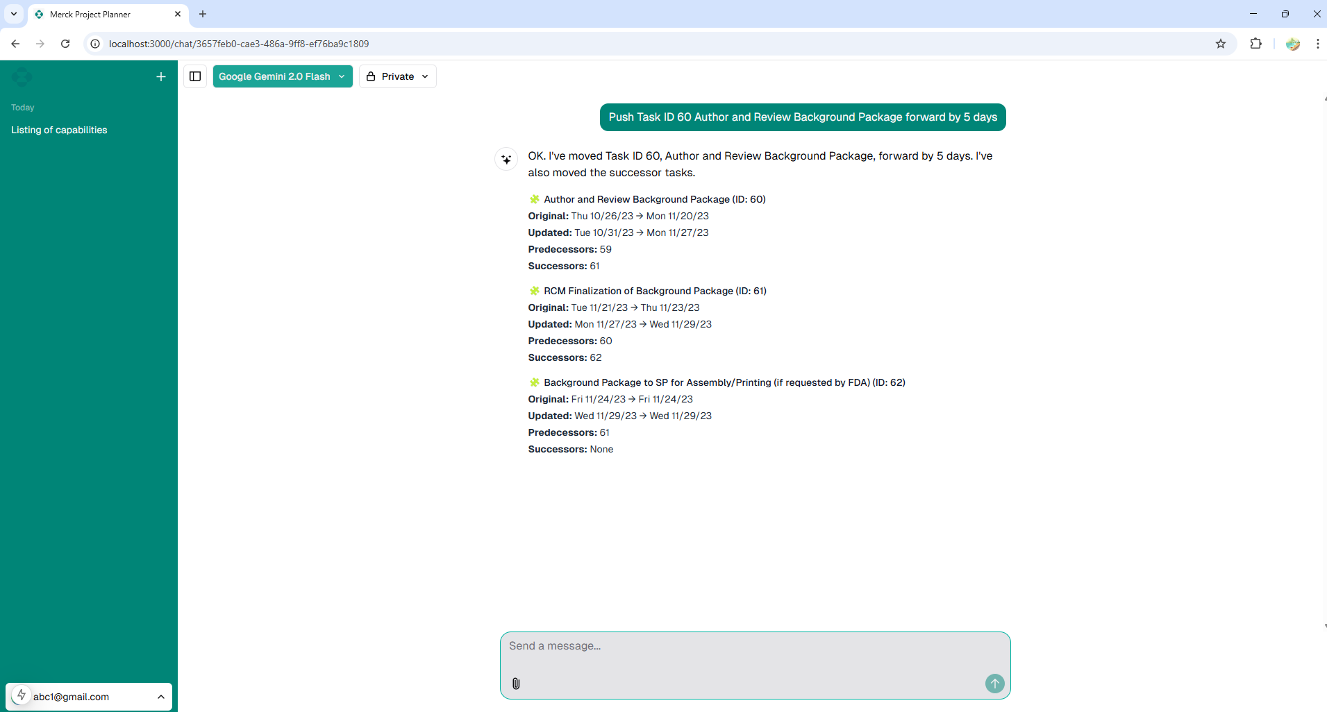 Merck Project Detail