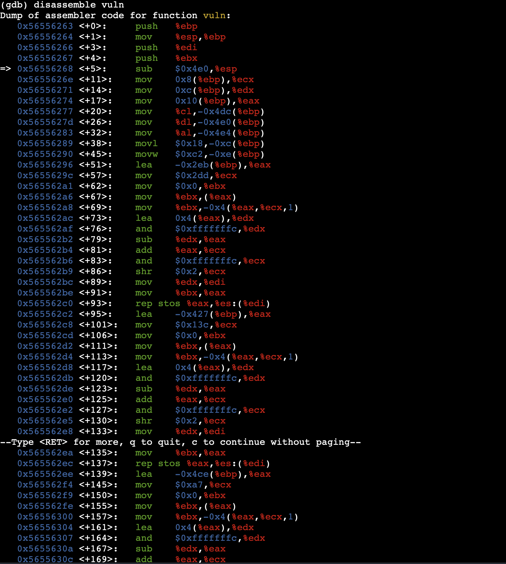 Raw Execution Screenshot